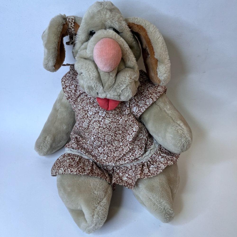 Wrinkles Plush Dog/Puppet Dress and Bloomers Vintage Impressive Products Tan